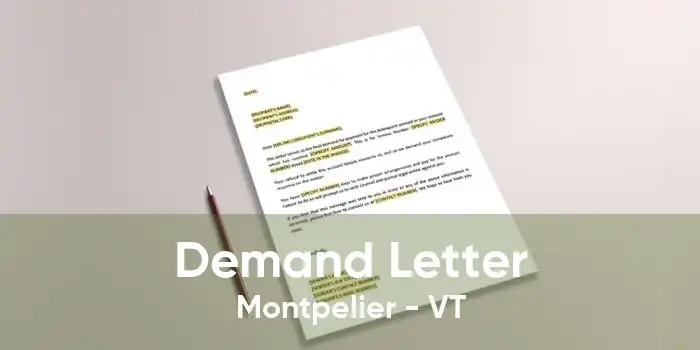 Demand Letter Montpelier - VT
