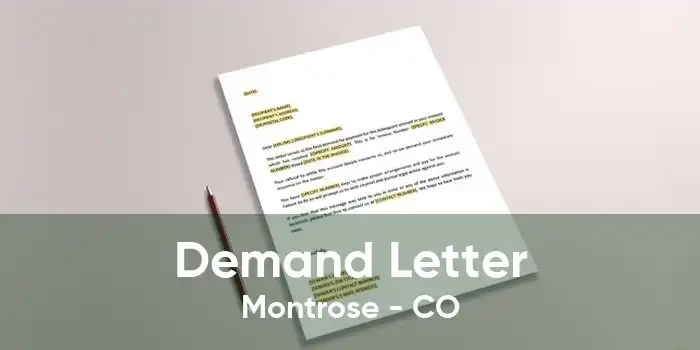 Demand Letter Montrose - CO