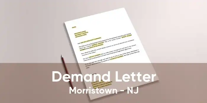 Demand Letter Morristown - NJ