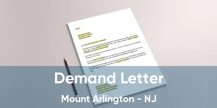  Demand Letter Mount Arlington - NJ