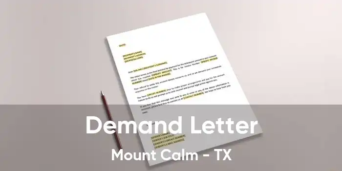 Demand Letter Mount Calm - TX