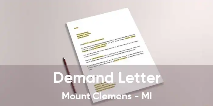 Demand Letter Mount Clemens - MI