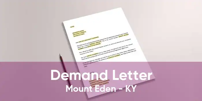Demand Letter Mount Eden - KY