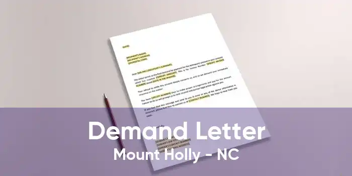 Demand Letter Mount Holly - NC