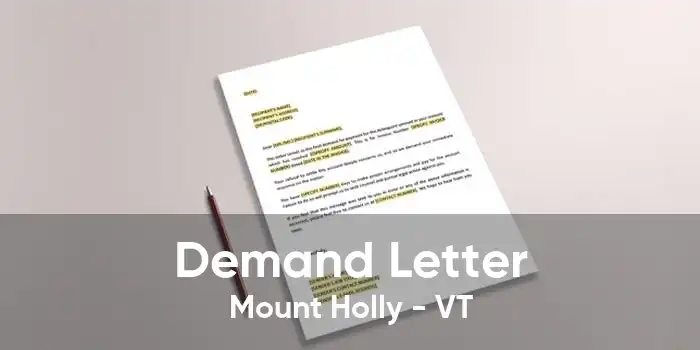 Demand Letter Mount Holly - VT