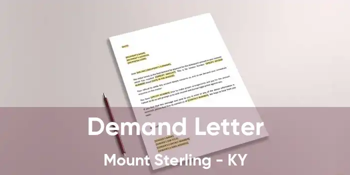 Demand Letter Mount Sterling - KY