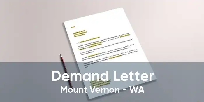 Demand Letter Mount Vernon - WA