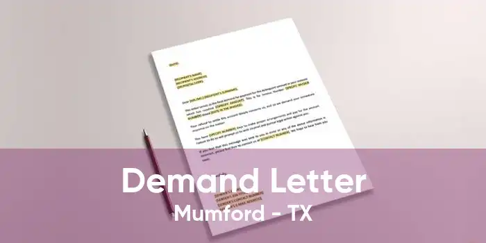 Demand Letter Mumford - TX