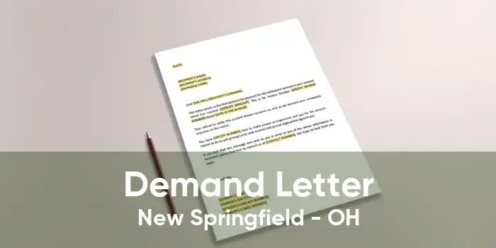 Demand Letter New Springfield - OH