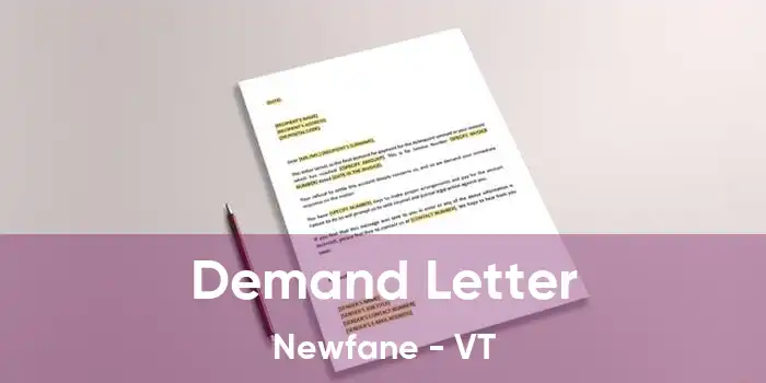 Demand Letter Newfane - VT