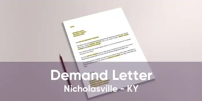 Demand Letter Nicholasville - KY