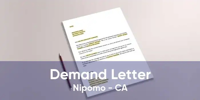 Demand Letter Nipomo - CA