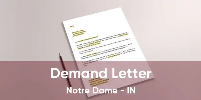 Demand Letter Notre Dame - IN