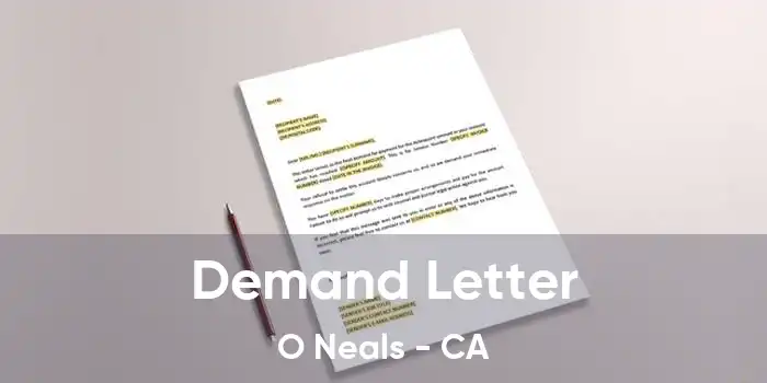 Demand Letter O Neals - CA