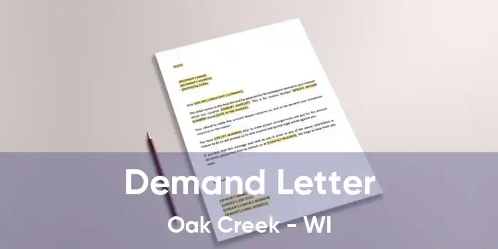 Demand Letter Oak Creek - WI