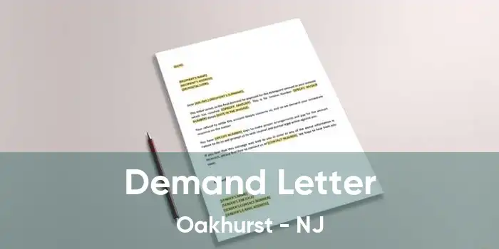  Demand Letter Oakhurst - NJ