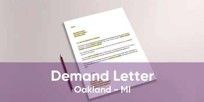 Demand Letter Oakland - MI