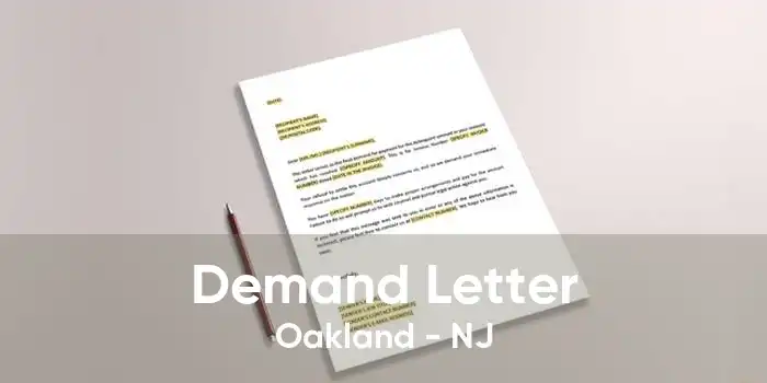 Demand Letter Oakland - NJ