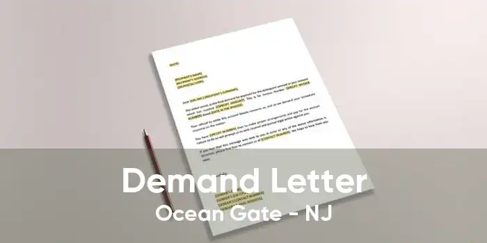 Demand Letter Ocean Gate - NJ