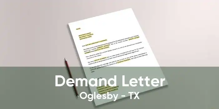 Demand Letter Oglesby - TX