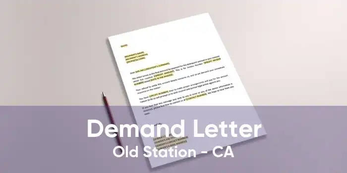 Demand Letter Old Station - CA
