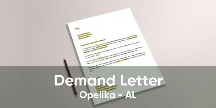 Demand Letter Opelika - AL