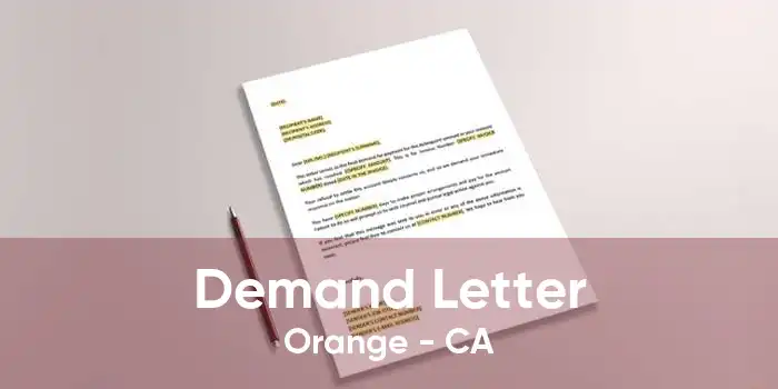Demand Letter Orange - CA