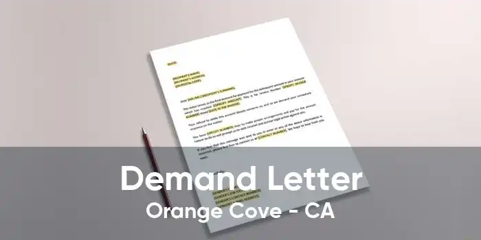 Demand Letter Orange Cove - CA