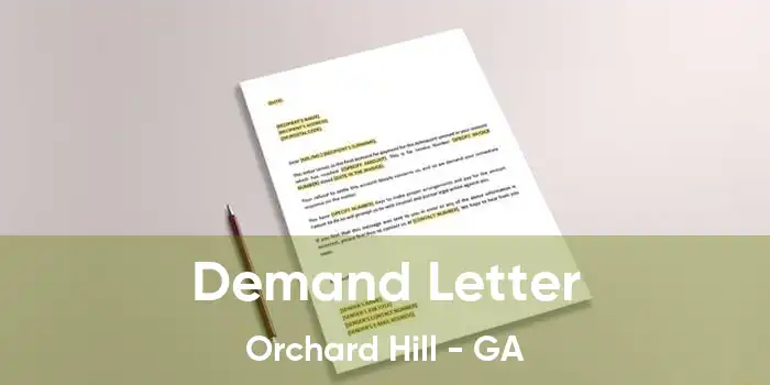 Demand Letter Orchard Hill - GA