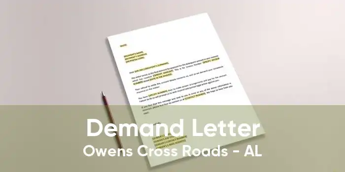 Demand Letter Owens Cross Roads - AL