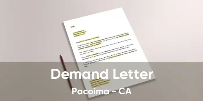 Demand Letter Pacoima - CA