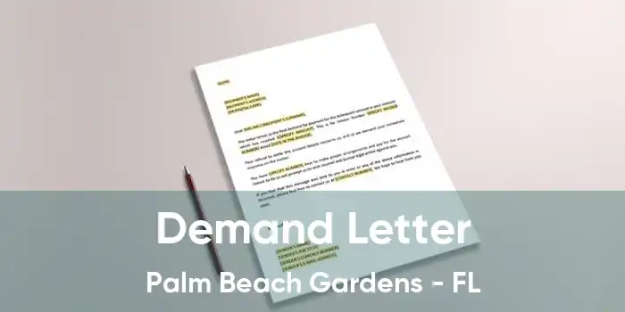  Demand Letter Palm Beach Gardens - FL