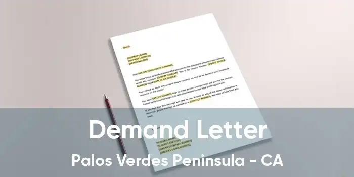 Demand Letter Palos Verdes Peninsula - CA