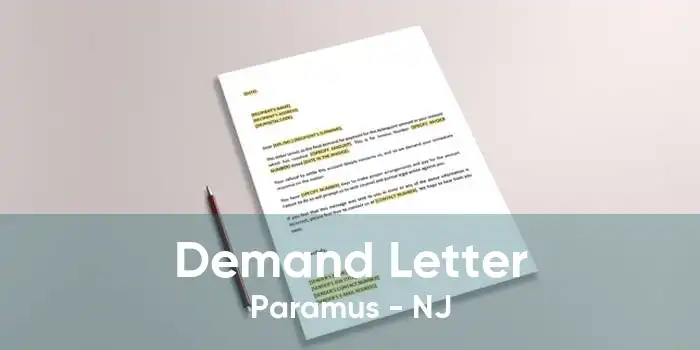 Demand Letter Paramus - NJ