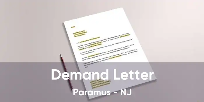  Demand Letter Paramus - NJ