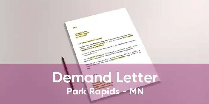 Demand Letter Park Rapids - MN