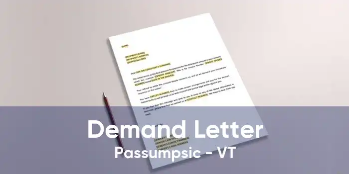 Demand Letter Passumpsic - VT