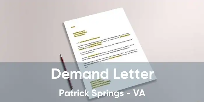 Demand Letter Patrick Springs - VA