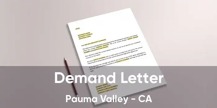 Demand Letter Pauma Valley - CA