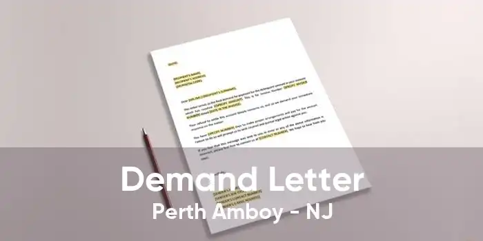 Demand Letter Perth Amboy - NJ