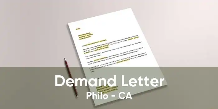 Demand Letter Philo - CA