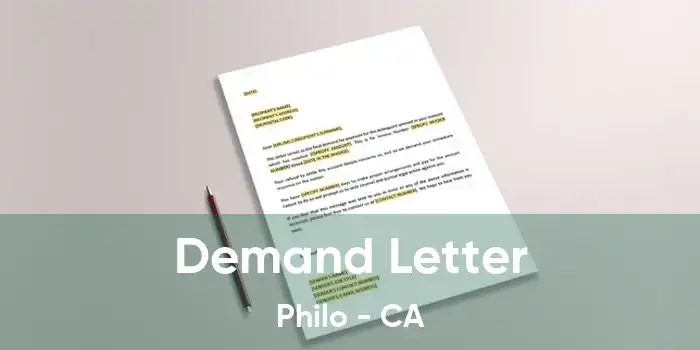 Demand Letter Philo - CA