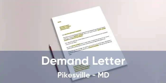 Demand Letter Pikesville - MD