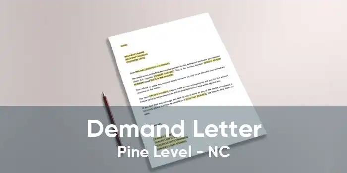 Demand Letter Pine Level - NC