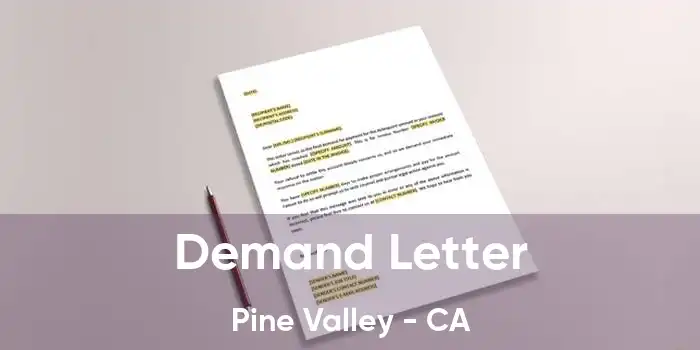 Demand Letter Pine Valley - CA