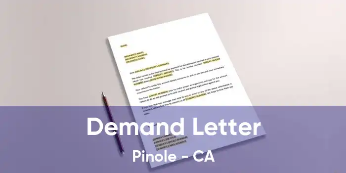 Demand Letter Pinole - CA
