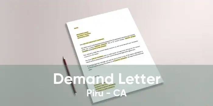 Demand Letter Piru - CA