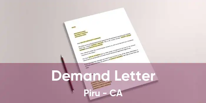 Demand Letter Piru - CA