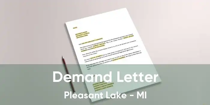 Demand Letter Pleasant Lake - MI