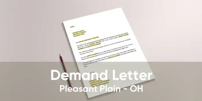 Demand Letter Pleasant Plain - OH